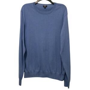 Faherty Movement Crewneck Sweater Coolmax Blue Mens XL